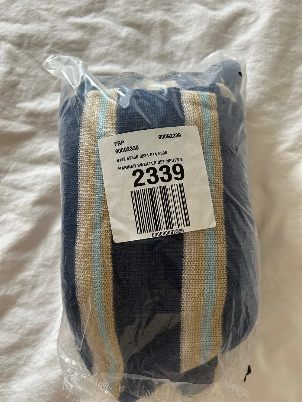 NWT Free People Mariner Sweater Set Top Pants Stripes Blue Beach Free-est